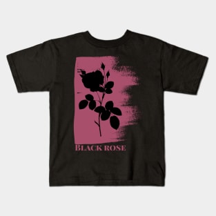 Mysterious black rose Kids T-Shirt